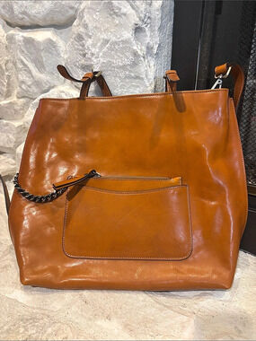 Il Duca Leather Tote Bag in Brown Like New
